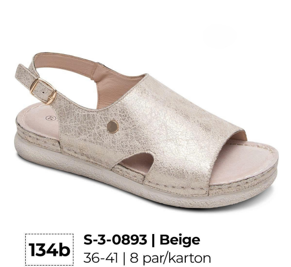 Sandały płaskie damskie Roz 36-41 / 8 par